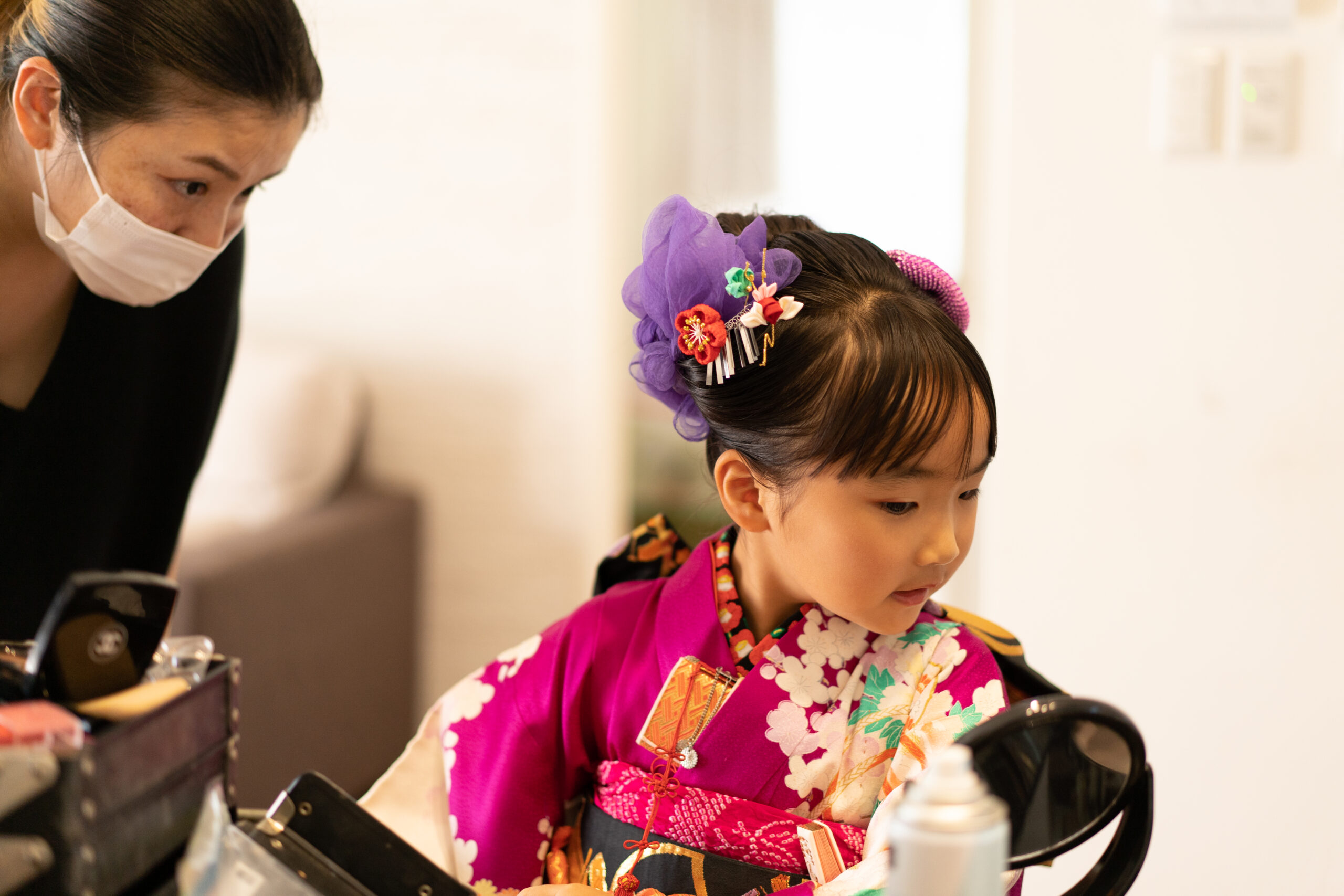 七歳女子のヘアメイク事情：七五三の特別な一日